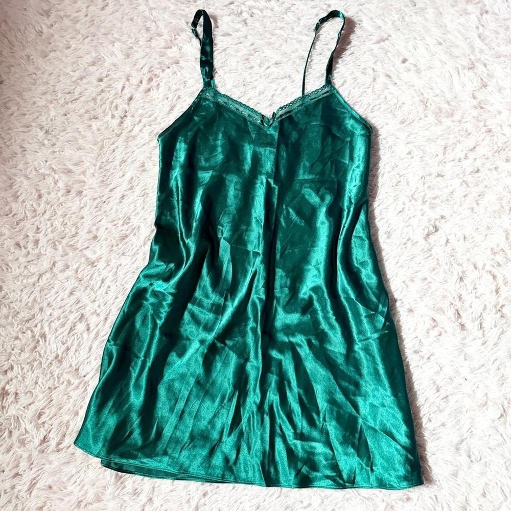 Vintage 90s Delicate Silky Old Hollywood Romantic Slip Dress Womens M Whimsygoth
